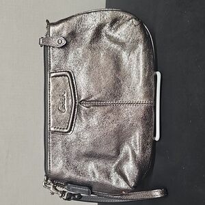 COACH PEWTER METALLIC LEATHER WRISTLET BFPM-11-162